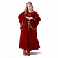 Vintage Court Aristocratic Ball Suede Trumpet Sleeve Girl Dress Drama Clothing YM5605