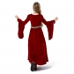 Vintage Court Aristocratic Ball Suede Trumpet Sleeve Girl Dress Drama Clothing YM5605