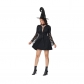 Halloween Party Cosplay Stage Black Cutout Lace Witch Dress Costume SL3399