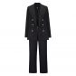 Large Lapel Office Set Casual Straight Long Pants Suit  Blazer Women LQ159