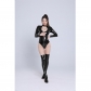 Long Sleeve Tights PU Sexy Underwear Bright Jumpsuit Patent Leather Bodysuit  6844