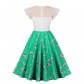 French Crew-Neck Dress Princess Style Lace Stitching Advanced Design Dress 5113