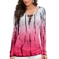 New two colors hot selling print long sleeve  t-shirt m88045