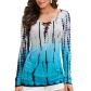 New two colors hot selling print long sleeve  t-shirt m88045