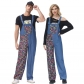 Couple Cosplay Water Electrician Costume Super Mario Show Belt Pants MS1723