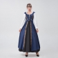 Medieval Renaissance Square Collar Waist Two-Piece Dress Retro Court Costume YM8723