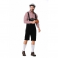 Men Oktoberfest Suspenders Plaid Beer Suit Servant Cosplay Maid Costume XY82342