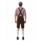 Men Oktoberfest Suspenders Plaid Beer Suit Servant Cosplay Maid Costume XY82342