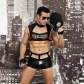 Mens Sexy Erotic Uniform PU Leather Cosplay Police Costume M7354