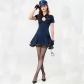 Sexy Women Police Blue Cop Officer Uniform Dress Halloween Costumes M40762