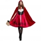 Little Red Riding Hood Costume Halloween Dress Party Suit Fairy Tale Cosplay SM40764