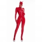 Long sleeve sexy bodycon jumpsuit catwomen leather bodysuits XX6832