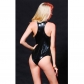 Night Stage Performance Bodysuit Sexy Women Zipper Patent Leather Jumpsuit XX6633