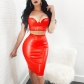 Two piece Leather Dress M7308