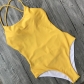 Sexy Solid Bandage One Piece Monokini Swimsuit m18031