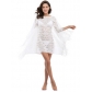 White Tassel Lace Short Beachwear Dress