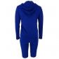 S-2XL hooded zipper sweater tights two-piece sports suit 9253