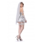 Halloween Cosplay White Bride Wedding Dress M40531