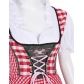 Red Plaid Women Oktoberfest Costume Plus Size M40536