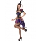 Sexy Adult Witch Costume Purple Swallowtail Dress m40051