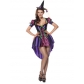 Sexy Adult Witch Costume Purple Swallowtail Dress m40051