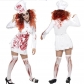 White Bloody Scary Nurse Halloween Costume M40500