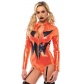 Orange Sexy Shiny Halloween Harley Quinn Costume M40479