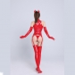 Cosplay Club Cat Girl Uniform Sexy Jumpsuit Conjoined Leather Bodysuit XX6839