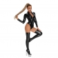 Sexy Underwear Code Leather PU Bright Patent Leather Club Jumpsuit XX6866