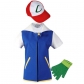 Pokemon Ash Ketchum Cosplay Costume Blue Jacket + Gloves + Hat M40513