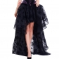 Black Fluffy Tulle Steampunk Skirt m31693