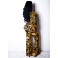 Long Sleeves Gold Printed Women Jumpsuit M8326