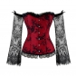 Sexy Long Floral Sleeves Off Shoulder Lace Gothic Victorian Corset M1418B