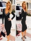 New arrival black tight party dress for women M30013