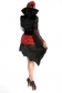 black long-sleeved costume dress m4023