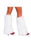 White Fur Boot Covers M03