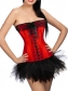 red newest corset with bubble skirt m1807C