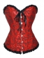 sexy red embroidered corset M1782