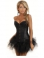 sexy black arabesquitic corset with bubble skirt m1846b