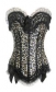 plus size sexy leopard print lace corset m1717