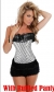 sexy white polka dot corset with ruffle panty m1808B