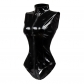Front zip PVC leather Teddy M7019