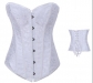 sexy white jacquard corset m1841c