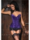 purple sexy overbust corset m1868d