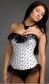sexy white polka dot corset m1808A