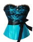 bluejacquard corset with belt m1826F