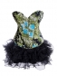 flower printed corset with layered skirt m1980