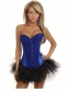 sexy blue arabedquitic corset with bubble skirt m1846F