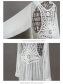 White floral embroidery beachwear M5317