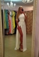 White Fashion Top Maxi Long Evening Dress M3957